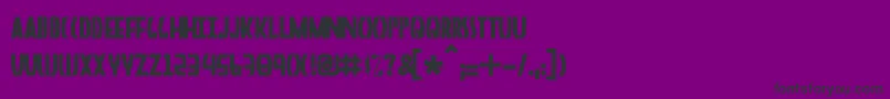 フォントPerceptual – 紫の背景に黒い文字