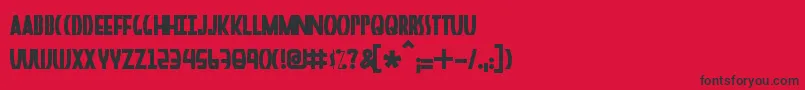 フォントPerceptual – 赤い背景に黒い文字