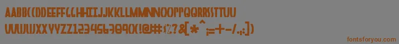 Perceptual Font – Brown Fonts on Gray Background