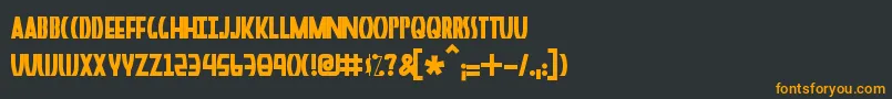 フォントPerceptual – 黒い背景にオレンジの文字