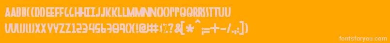 Perceptual Font – Pink Fonts on Orange Background