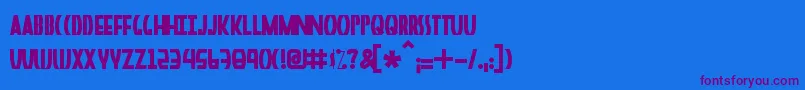 Шрифт Perceptual – фиолетовые шрифты на синем фоне