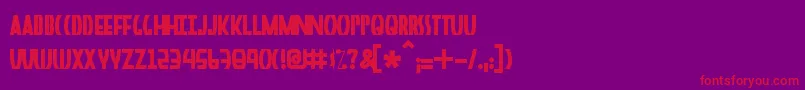 Perceptual Font – Red Fonts on Purple Background