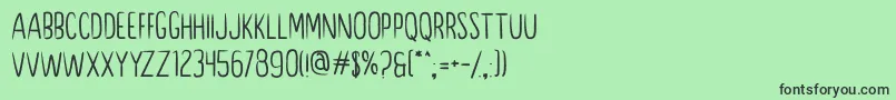 Perdana Font – Black Fonts on Green Background