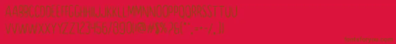Perdana Font – Brown Fonts on Red Background