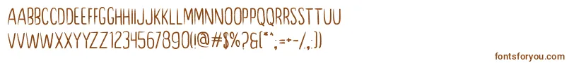 Perdana Font – Brown Fonts on White Background
