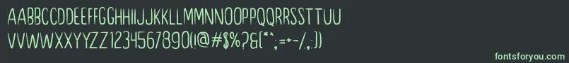 Perdana Font – Green Fonts on Black Background