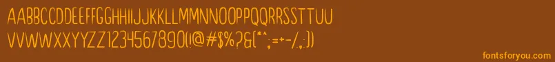 Perdana Font – Orange Fonts on Brown Background