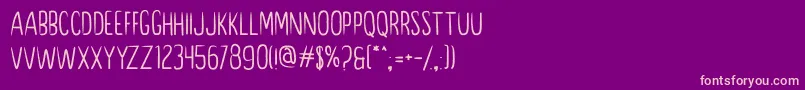 Perdana Font – Pink Fonts on Purple Background
