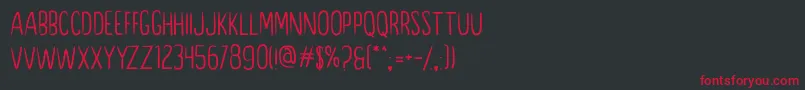 Perdana Font – Red Fonts on Black Background
