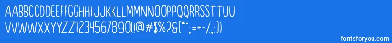 Perdana Font – White Fonts on Blue Background