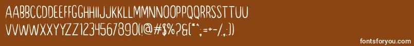 Perdana Font – White Fonts on Brown Background