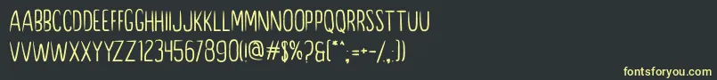 Perdana Font – Yellow Fonts on Black Background