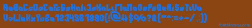 perfect Bold Font – Blue Fonts on Brown Background