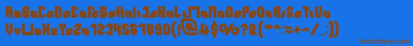 perfect Bold Font – Brown Fonts on Blue Background