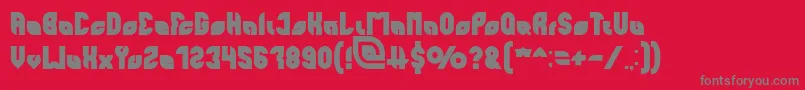 fuente perfect Bold – Fuentes Grises Sobre Fondo Rojo