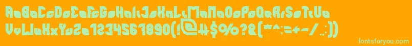 perfect Bold Font – Green Fonts on Orange Background