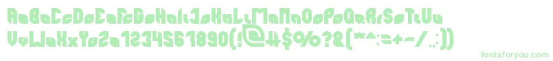 perfect Bold-Schriftart – Grüne Schriften auf weißem Hintergrund