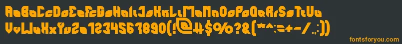 Czcionka perfect Bold – pomarańczowe czcionki na czarnym tle