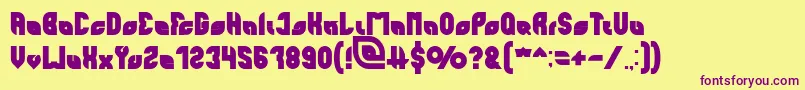 perfect Bold Font – Purple Fonts on Yellow Background