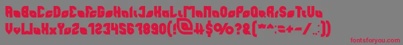 Czcionka perfect Bold – czerwone czcionki na szarym tle