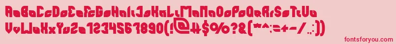perfect Bold Font – Red Fonts on Pink Background