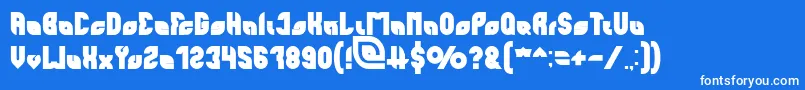 perfect Bold Font – White Fonts on Blue Background