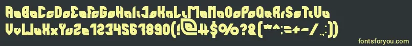 Шрифт perfect Bold – жёлтые шрифты на чёрном фоне