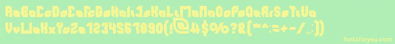 perfect Bold Font – Yellow Fonts on Green Background