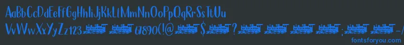 フォントPerfect Day DEMO – 黒い背景に青い文字