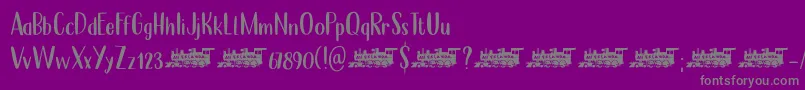 Perfect Day DEMO-fontti – harmaat kirjasimet violetilla taustalla
