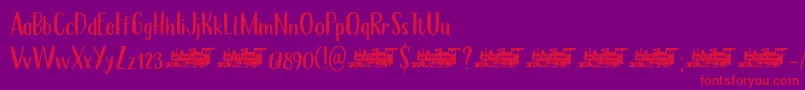 Perfect Day DEMO-fontti – punaiset fontit violetilla taustalla