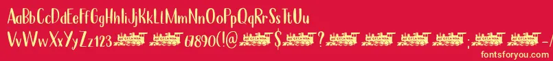 Perfect Day DEMO Font – Yellow Fonts on Red Background