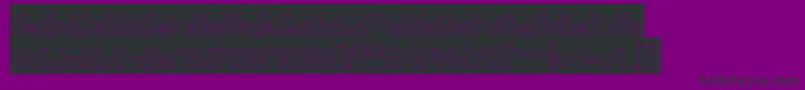 Шрифт perfect Hollow Inverse – чёрные шрифты на фиолетовом фоне