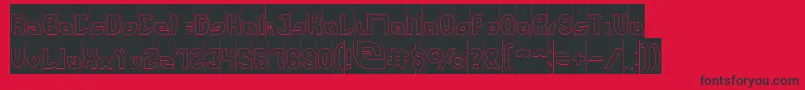 perfect Hollow Inverse Font – Black Fonts on Red Background