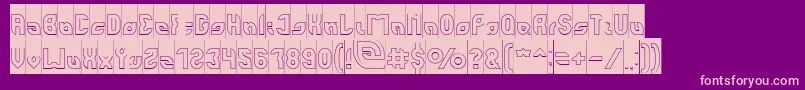 perfect Hollow Inverse Font – Pink Fonts on Purple Background