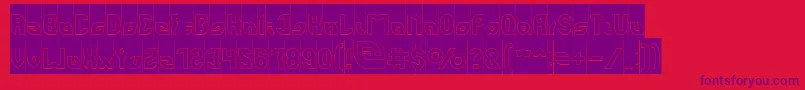 perfect Hollow Inverse Font – Purple Fonts on Red Background