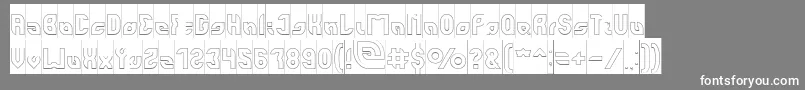 perfect Hollow Inverse Font – White Fonts on Gray Background