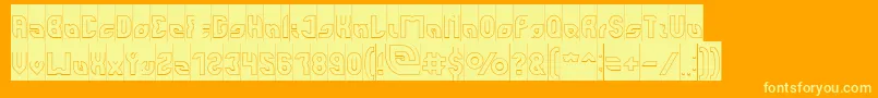 perfect Hollow Inverse Font – Yellow Fonts on Orange Background