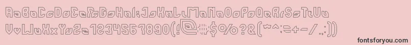 フォントperfect Hollow – ピンクの背景に黒い文字