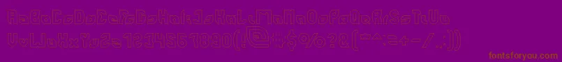 フォントperfect Hollow – 紫色の背景に茶色のフォント