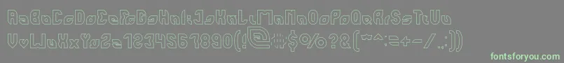 perfect Hollow Font – Green Fonts on Gray Background