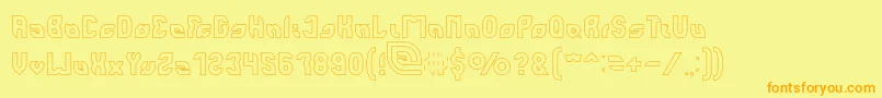 perfect Hollow Font – Orange Fonts on Yellow Background
