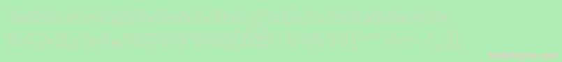 フォントperfect Hollow – 緑の背景にピンクのフォント