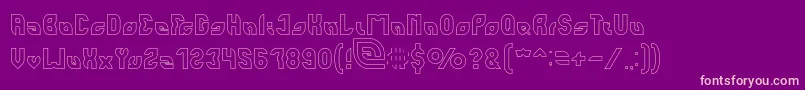 perfect Hollow Font – Pink Fonts on Purple Background
