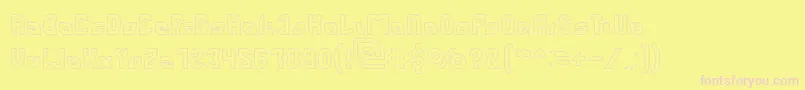 perfect Hollow Font – Pink Fonts on Yellow Background