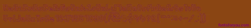 perfect Hollow Font – Purple Fonts on Brown Background
