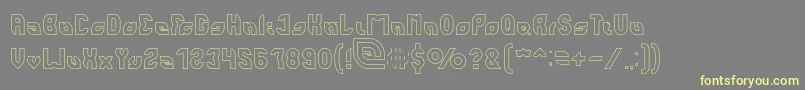 perfect Hollow Font – Yellow Fonts on Gray Background