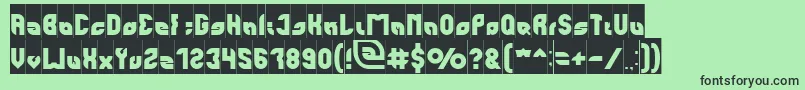 Шрифт perfect Inverse – чёрные шрифты на зелёном фоне