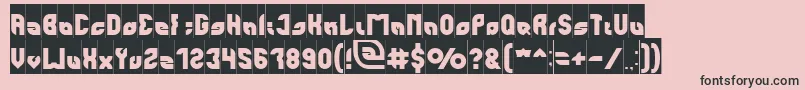 フォントperfect Inverse – ピンクの背景に黒い文字